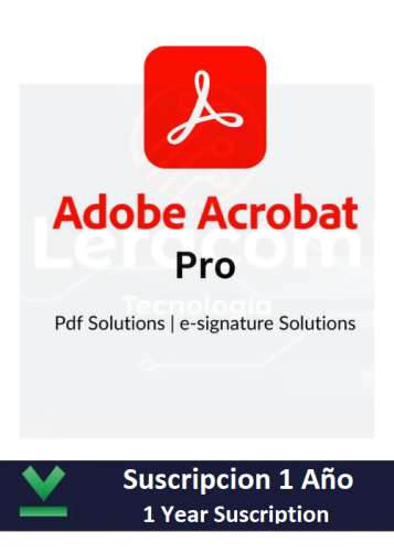 Adobe Acrobat Pro Suscripción 1 Año